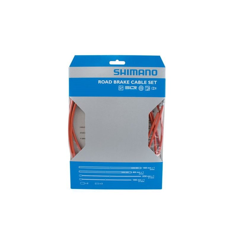Shimano Cable Freno/funda/topes Ctra.ptfe Rojo Shimano Cable Freno/funda/topes Ctra.ptfe Rojo