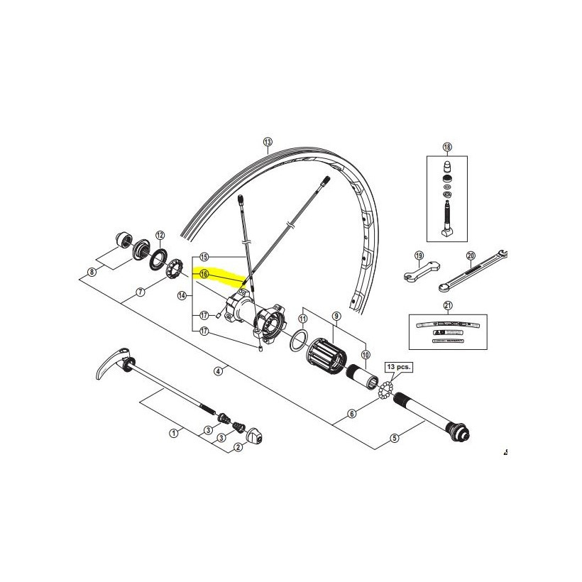 Shimano Radio Trasero Izdo.wh-7850 C24tl 306mm * Shimano Radio Trasero Izdo.wh-7850 C24tl 306mm *
