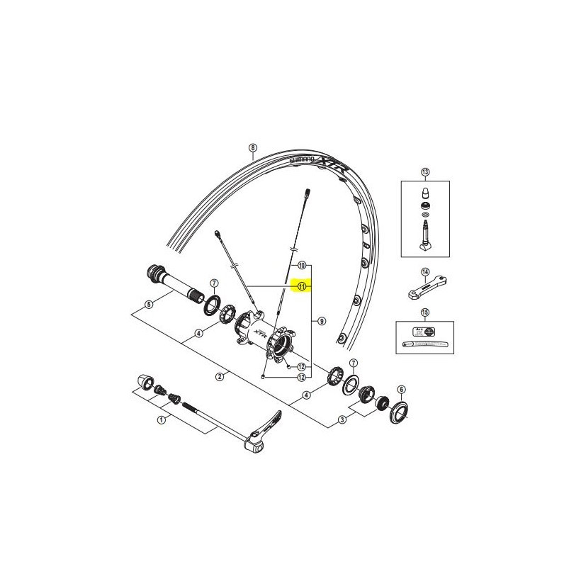 Shimano Radio Delantero Wh-m985 Izdo 268mm * Shimano Radio Delantero Wh-m985 Izdo 268mm *
