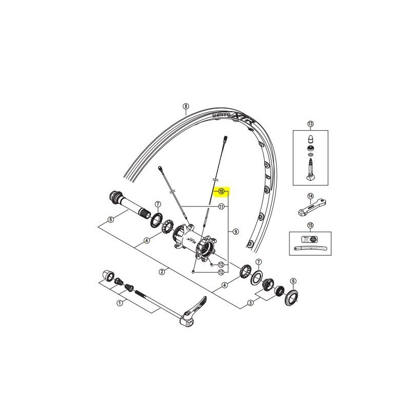 Shimano Radio Delantero Wh-m985 Derecho 270mm Shimano Radio Delantero Wh-m985 Derecho 270mm