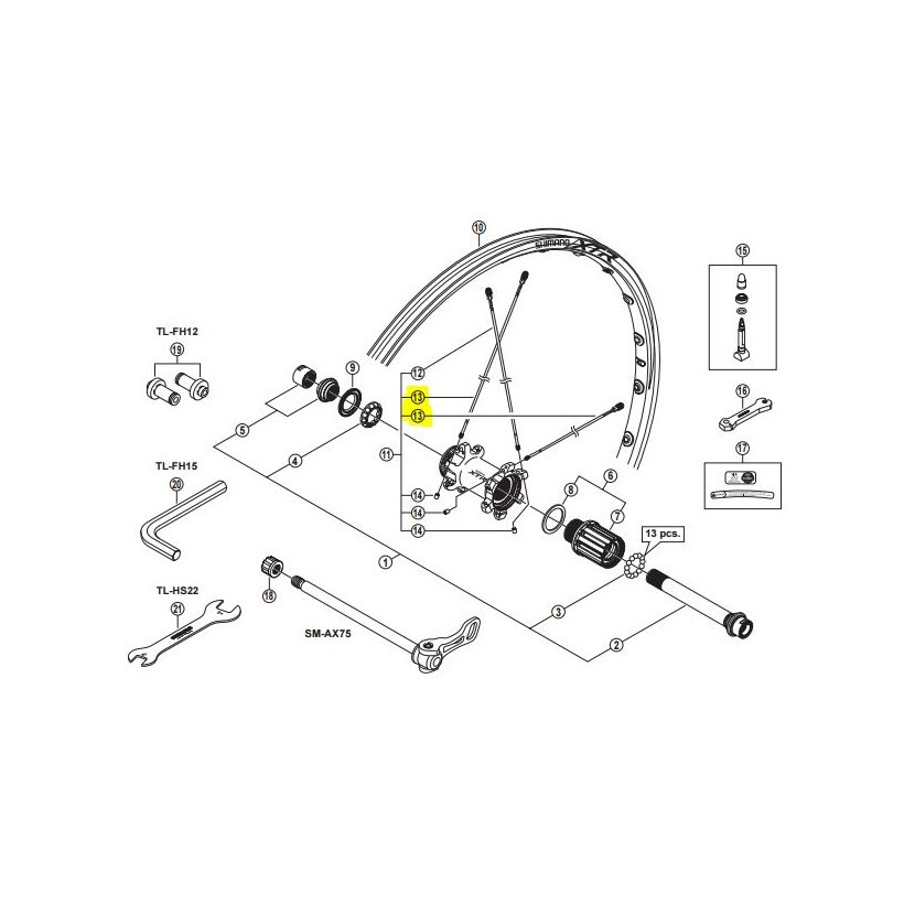 Shimano Radio Del/tras.wh-m988 (269mm) Shimano Radio Del/tras.wh-m988 (269mm)