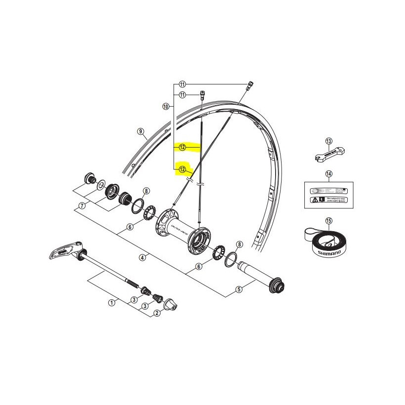 Shimano Radio Delantero Wh91009000 Cl C24 283mm Shimano Radio Delantero Wh91009000 Cl C24 283mm