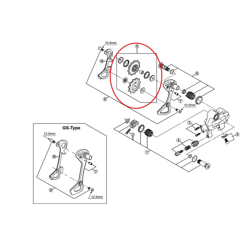 Shimano Polea Jgo.guia/tension Rd-6700/772/760 Shimano Polea Jgo.guia/tension Rd-6700/772/760