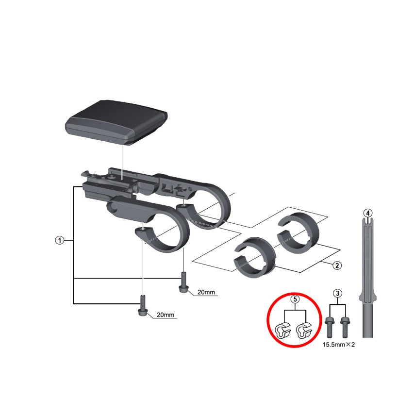Shimano Kit Sujetacable Di2 Funda/latiguillo X2u Shimano Kit Sujetacable Di2 Funda/latiguillo X2u