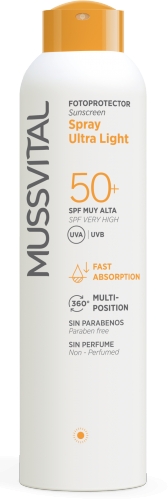 Mussvital Spray Ultra Light Fotoprotector Solar SPF 50+ 150 ml Mussvital Spray Ultra Light Fotoprotector Solar SPF 50+ 150 ml