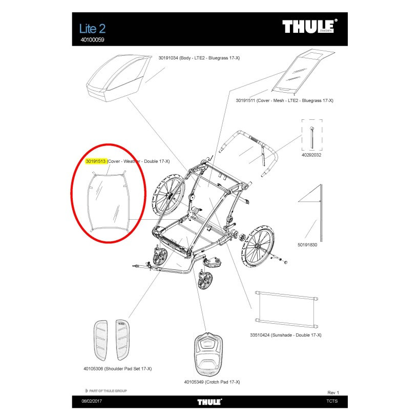 Thule Cobertor Transparente Lite-2 Thule Cobertor Transparente Lite-2