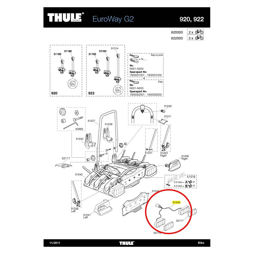 Thule Juego Luces 13 Pins Euroway G2 Thule Juego Luces 13 Pins Euroway G2