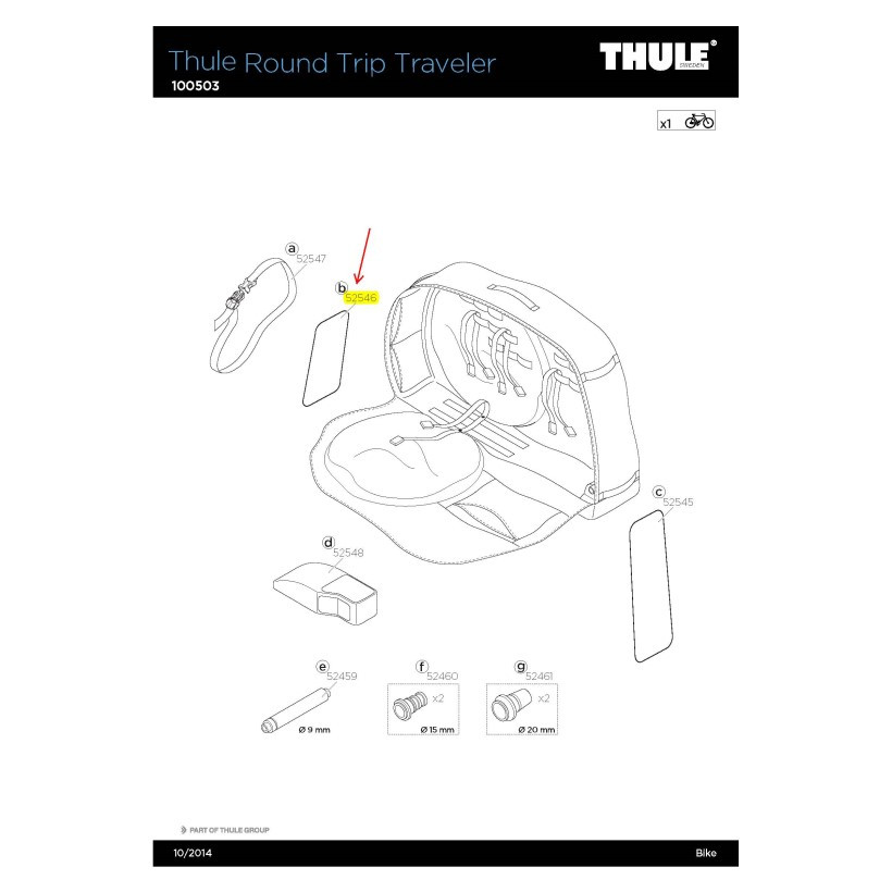 Thule Tablero Interno Trasero Round Trip Trave Thule Tablero Interno Trasero Round Trip Trave