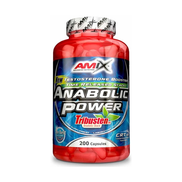 Amix Anabolic Power Tribusten 200 Cápsulas - Estimula a Testosterona, Suplemento Esportivo com Tribulus Terrestris