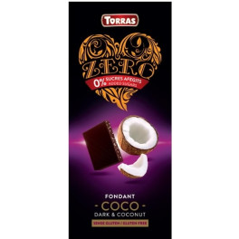 Torras Zero Chocolate Negro Con Coco 125 Gr