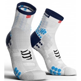 Compressport Calcetines Pro Racing Socks V3.0 Run High Blanco-Azul Compressport Calcetines Pro Racing Socks V3.0 Run High Blanco-Azul