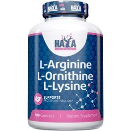 Haya Labs L-Arginina L-ornitina L-lisina 100 caps