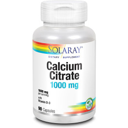 Solaray Calcium Wd3 Citrate 1000 Mg - 90 Cápsulas Unisex