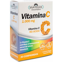 Santelle Inmunodefence Vitamina C No ácida 30 Comprimidos De 1700 Mg Unisex