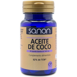 Sanon Aceite De Coco 30 Cápsulas Blandas De 1400 Mg Unisex