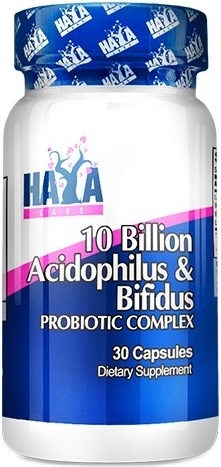Haya Labs 10 Billones de Acidophilus y Bifidus Complejo Probiótico 30 caps Haya Labs 10 Billones de Acidophilus y Bifidus Complejo Probiótico 30 caps