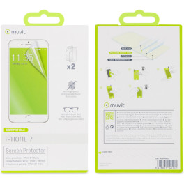 Muvit Protector Pantalla Flexible Apple Iphone 8/7 (1 Unid Mate + 1 Unid Brillo)
