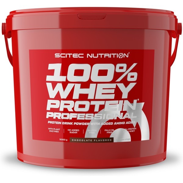 Scitec Nutrition 100% Whey Protein Professional 5 Kg - Verbesserte Formel ohne Gluten oder Zucker