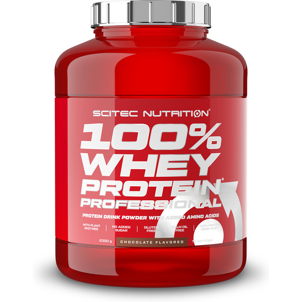 Scitec Nutrition 100% Whey Protein Professional 2.35 Kg - Formule améliorée sans gluten et sans sucre