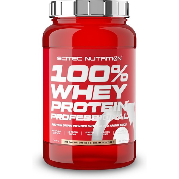 Scitec Nutrition 100% Whey Protein Professional 920 Gr - Formula migliorata senza glutine o zuccheri