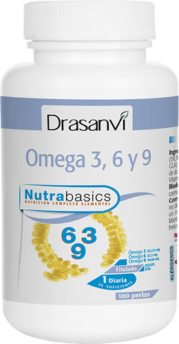 Drasanvi Nutrabasics Omega 3-6-9 1000 mg 100 perlas Drasanvi Nutrabasics Omega 3-6-9 1000 mg 100 perlas