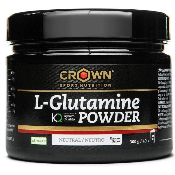 Crown Sport Nutrition L-Glutamine Kyowa 240 g, Glutaminpulver mit guter Auflösung, Verdauung und neutralem Geschmack, Allergenfrei