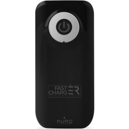 Puro Power Bank 4000 Mah 2 Puertos 2.4a Cable Usb-micro Usb Fast Charge Negra