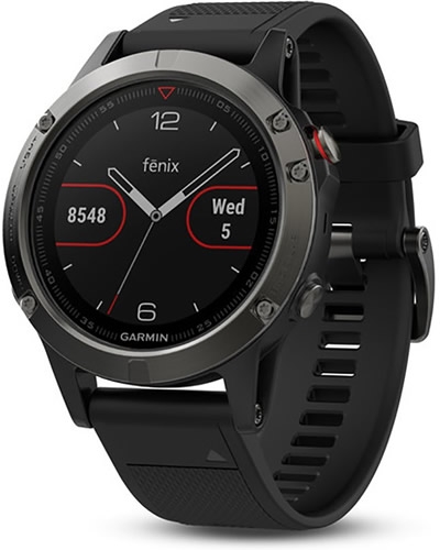 Garmin Fenix 5 Plata con Correa Negra Garmin Fenix 5 Plata con Correa Negra