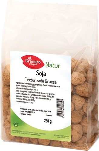 El Granero Integral Soja Texturizada Gruesa 250 gr El Granero Integral Soja Texturizada Gruesa 250 gr