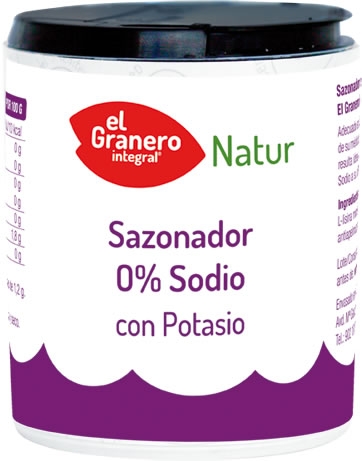 El Granero Integral Sazonador 0% Sodio con Potasio 200 gr El Granero Integral Sazonador 0% Sodio con Potasio 200 gr