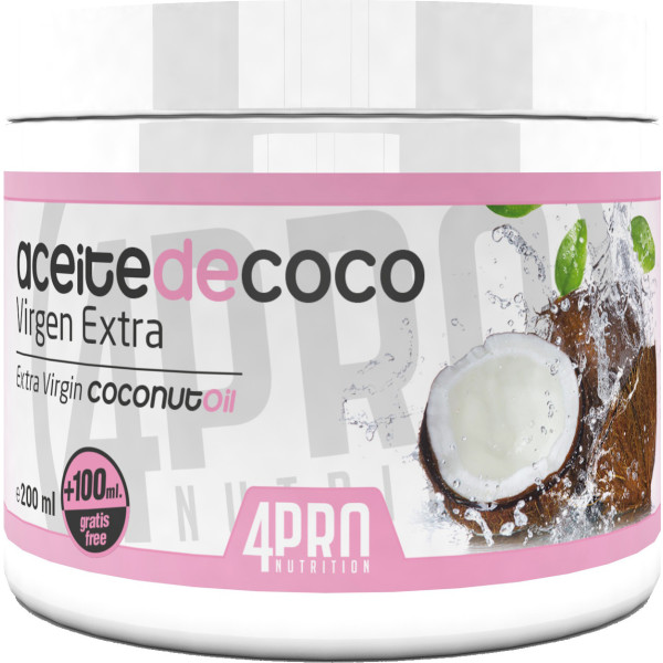 4-pro Nutrition Aceite De Coco Virgen Extra 200 Ml + 100 Ml Free