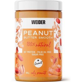 Weider Peanut Butter Smooth 400 Gr - 100% Mantequilla De Cacahuete Natural con Textura Suave y Cremosa