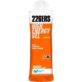 226ERS HIGH ENERGY GEL BCAA´S - 1 gel x 60 ml - Gel Energético Sin Gluten - Vegano - Con Ciclodextrina - 1g de BCAA y 50g de Hidratos de Carbono