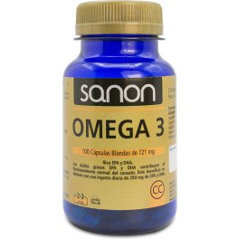 Sanon Omega 3 100 Cápsulas Blandas De 721 Mg Unisex