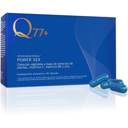 Q77+ Power Sex - Potenciador Sexual Masculino 100% Natural - 60 Cápsulas
