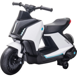 Homcom Moto Eléctrica Infantil Motocicleta De Batería 6v Para Niños De 2-4 Años Con Faros Música Y 2 Ruedas De Equilibrio 8