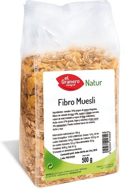 El Granero Integral Fibro Muesli 500 gr El Granero Integral Fibro Muesli 500 gr