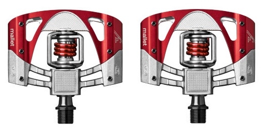 Crank Brothers Pedales Mallet 3 Raw/Rojo NVR Crank Brothers Pedales Mallet 3 Raw/Rojo NVR