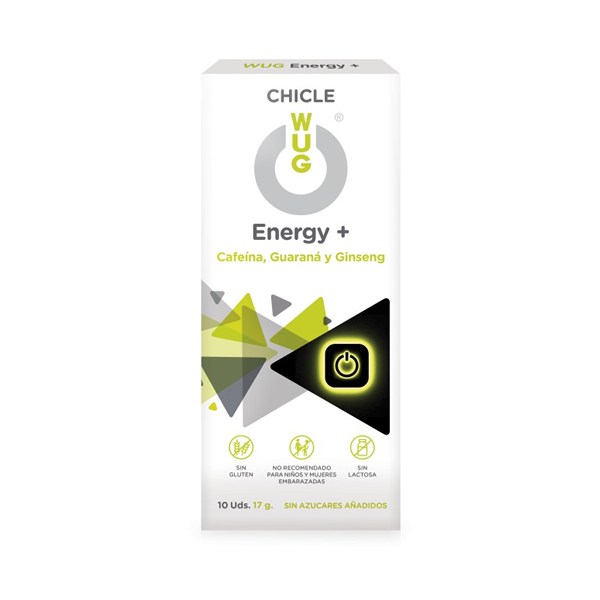 WUG Energy+ Chicle Energetico 1 caja x 10 uds