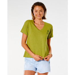 Rip Curl Swc V Neck Tee Green Olive (916)