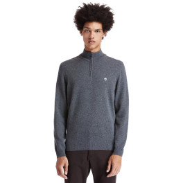 Timberland Mrino 1/2 Zip Sweater Dark Grey Hther (u14)