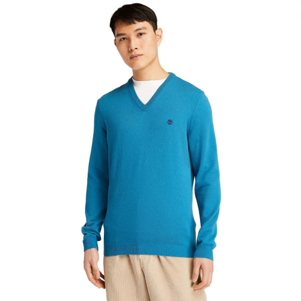 Timberland Merino V Neck Sweater Majolica Blue (bz4)