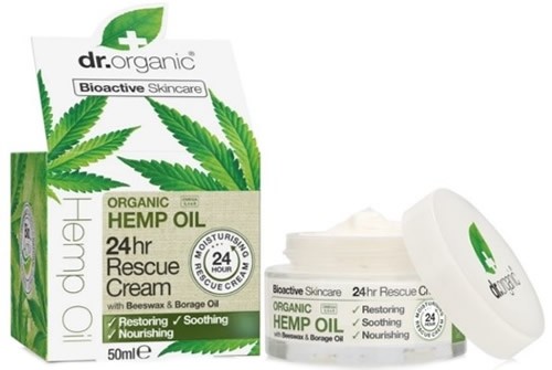 Dr Organic Hemp Oil 24hr Rescue Cream - Crema Rescate 24hr de Aceite de Cañamo 50 ml Dr Organic Hemp Oil 24hr Rescue Cream - Crema Rescate 24hr de Aceite de Cañamo 50 ml