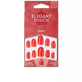 Elegant Touch Polished Colour 24 Nails With Glue Oval Nancy Unisex