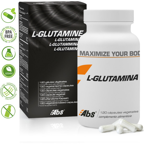 Abs L-glutamina * 570 Mg / 120 Cápsulas * Pureza Garantizada 99%