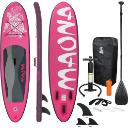 Ecd Germany Tabla Hinchable Maona Paddle Surf / Sup 308 X 76 X 10 Cm Rosa Stand Up Paddle Board Pvc Hasta 120kg 3 Aletas Desliza