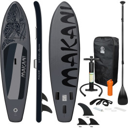 Ecd Germany Tabla Hinchable Makani Paddle Surf / Sup 320 X 82 X 15 Cm Negro Stand Up Paddle Board Pvc/eva Hasta 150kg 3 Antidesl