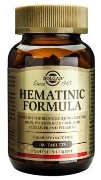 Solgar Formula Hematinic - Hematinica 100 tabs Solgar Formula Hematinic - Hematinica 100 tabs
