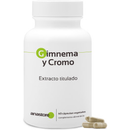 Anastore Gimnema Y Cromo * 400 Mg / 60 Cápsulas  * 200 Mg De ácido Gimnémico Por Dosis
