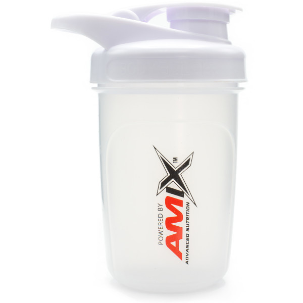 Amix Bodybuilder Shaker Blanco - 300 ml / Perfecto Shaker con Bola Mezcladora / Prepara tus Batidos Sin Grumos